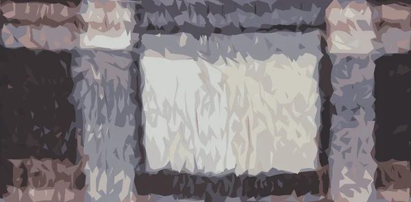 Realistic illustration of Abstract background with geometric pattern of faux fur plush fleece surface close-up. Brown fluffy fabric.