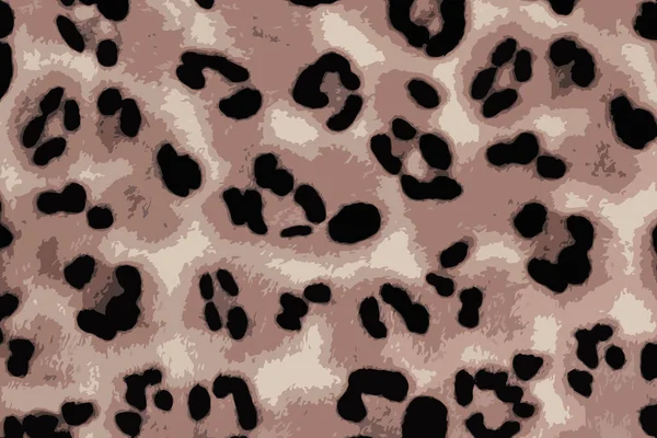 Realistic closeup illustration of fleece fabric with leopard pattern. Brown-beige and black striped repeating on the surface of fur clothes, abstract texture background.