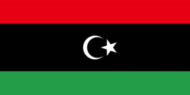 Flag of Libya on a textured background. Concept collage. clipart