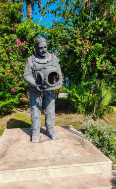 BODRUM, TURKEY - October 8, 2021: Sculpture on the embankment of the city on the coast of the Aegean Sea. Travel and tourism concept, luxury vacation.