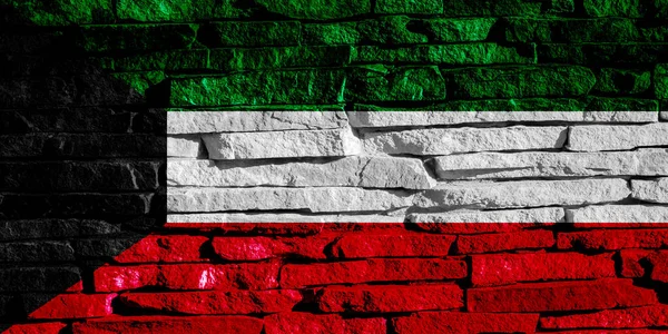 Flagge Von Kuwait Auf Einem Strukturierten Hintergrund Konzeptcollage — Stockfoto