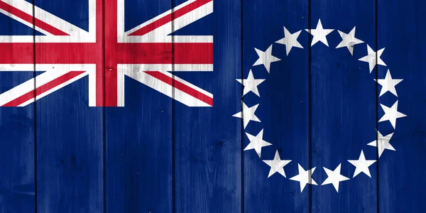 Bandera Las Islas Cook Sobre Fondo Texturizado Concepto Collage —  Fotos de Stock