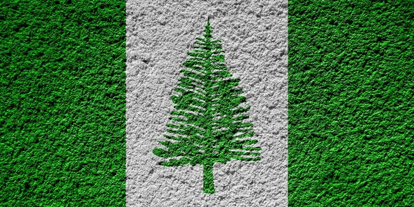 Flagge Der Insel Norfolk Auf Einem Strukturierten Hintergrund Konzeptcollage — Stockfoto