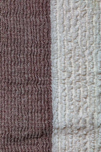 Texture Light Beige Brown Stripe Bath Towel Large Volume — Fotografia de Stock
