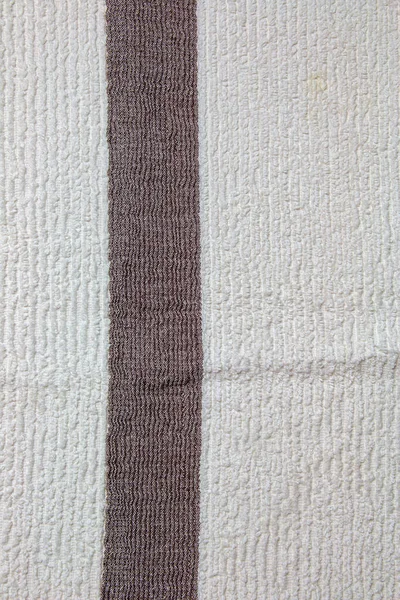 Texture Light Beige Brown Stripe Bath Towel Large Volume — Fotografia de Stock