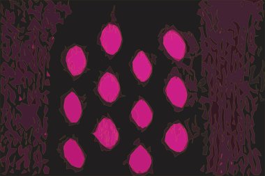 Realistic illustration of a background of a black knitted mesh scarf on a burgundy fabric. Abstract background.