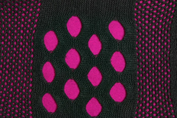 Black Knitted Mesh Scarf Burgundy Fabric Background Abstract Background — Φωτογραφία Αρχείου
