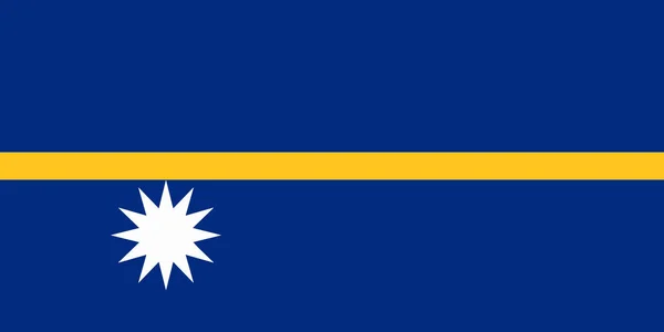 瑙鲁国旗 Nr国家政府标志 首都亚兰市的州旗 瑙鲁爱国主义标志 — 图库照片