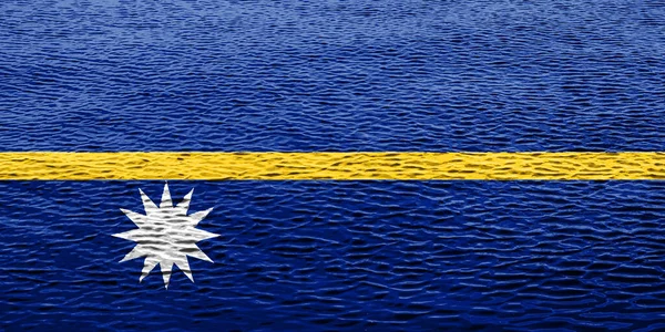 Флаг Науру Текстурированном Фоне Концепция Коллажа — стоковое фото