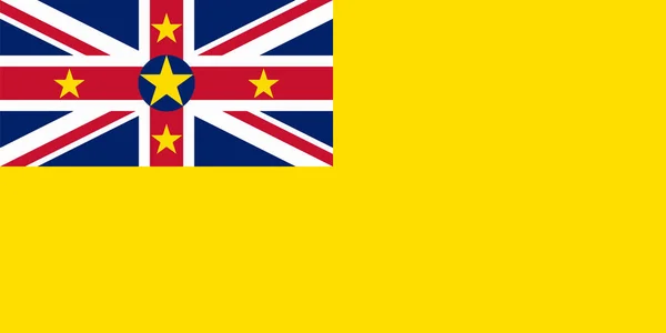 Flaga Niue Baner Patriotyzmu Niue Narodowy Symbol Logo Państwa Kapitału — Zdjęcie stockowe