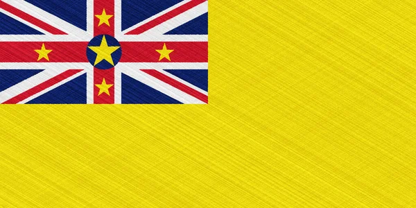 Niue Flagga Strukturerad Bakgrund Begreppscollage — Stockfoto