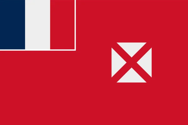 Bendera Wallis Dan Kepulauan Futuna Simbol Nasional Negara Oseania — Stok Foto