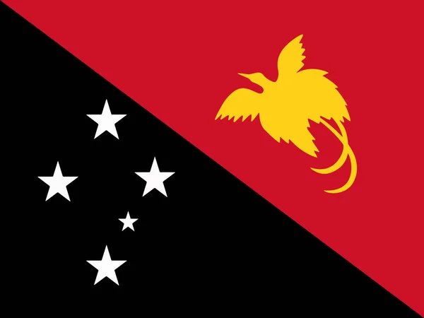 Bandeira Papua Nova Guiné Símbolo Nacional Papua Nova Guiné País — Fotografia de Stock