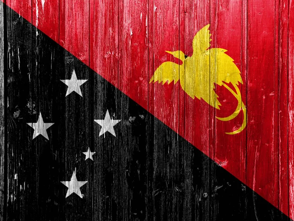Флаг Папуа Новой Гвинеи Текстурированном Фоне Концепция Коллажа — стоковое фото