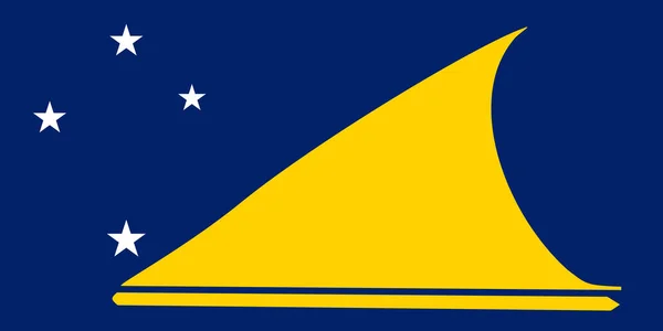 Ilustracja Flagi Tokelau Flaga Państwa Tokelau — Zdjęcie stockowe