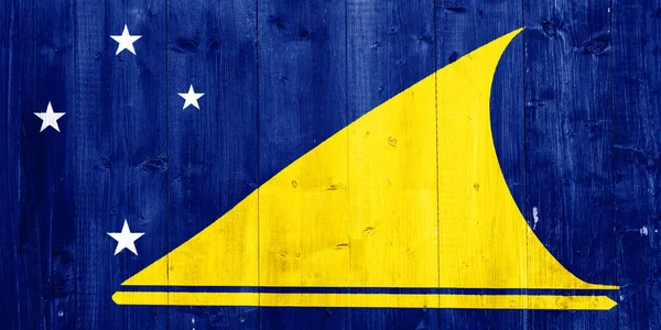 Tokelau Zászlója Texturált Háttérrel Koncepció Kollázs — Stock Fotó