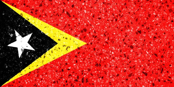 Флаг Восточного Тимора Текстурированном Фоне Концепция Коллажа — стоковое фото