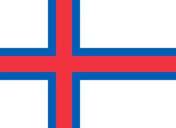 Official Flag Faroe Islands Territory Denmark — Stock Photo, Image