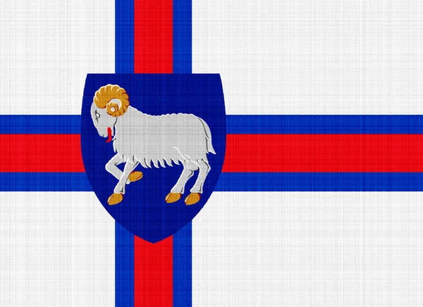 Zászló Feröer Szigetek Egy Texturált Háttérrel Koncepció Kollázs — Stock Fotó