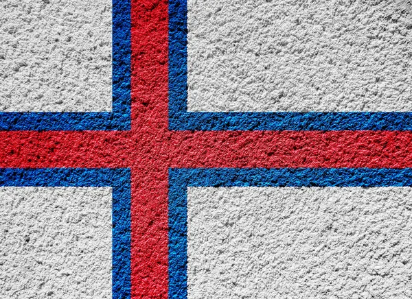 Bandera Las Islas Feroe Sobre Fondo Texturizado Concepto Collage — Foto de Stock