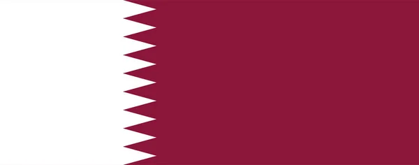 Bandiera Nazionale Del Qatar Bandiera Qatar Con Colore Proporzione Originali — Foto Stock