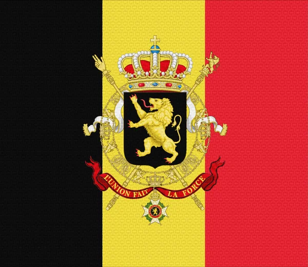 Bandera Bélgica Sobre Fondo Texturizado Concepto Collage — Foto de Stock