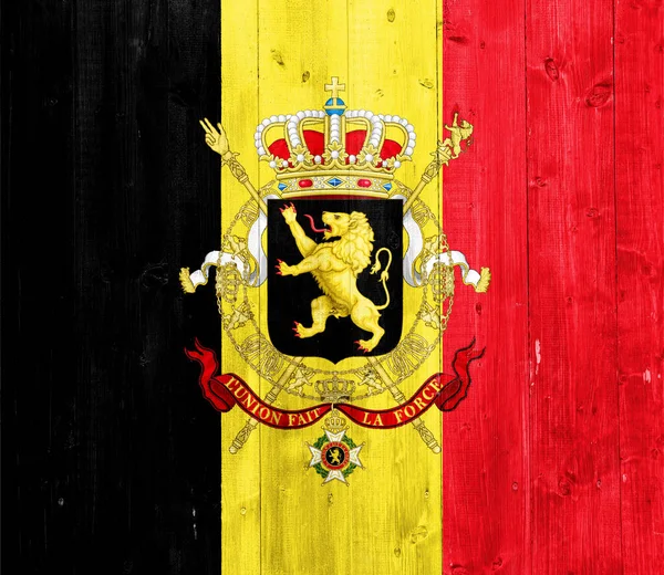 Bandeira Bélgica Sobre Fundo Texturizado Colagem Conceitos — Fotografia de Stock