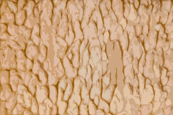 Realistic illustration of Light brown shaggy fabric. Abstract background of plush faux fur fleece surface close-up.