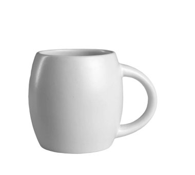 White cup. Side view. Isolate. Mockup template clipart
