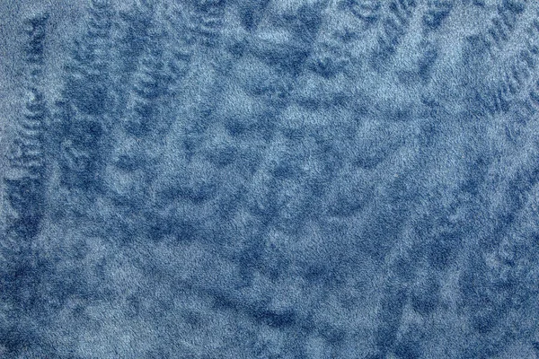 Niebieska Teksturowana Polarna Tkanina Miękkim Dywanie Welurze Zewnątrz Mebli Puste — Zdjęcie stockowe