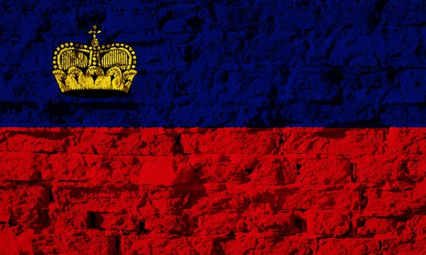 Bandiera Del Liechtenstein Sfondo Strutturato Collage Concettuale — Foto Stock