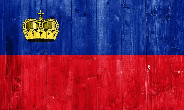 Lichtenštejnská Vlajka Strukturovaném Pozadí Koncepční Koláž — Stock fotografie