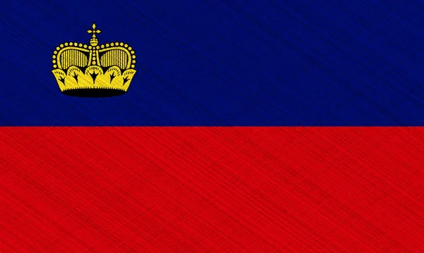 Флаг Лихтенштейна Текстурированном Фоне Концепция Коллажа — стоковое фото