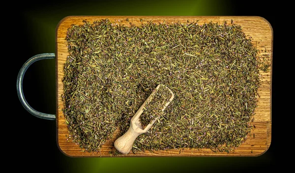Thyme Dry Herb Texture Background Latin Name Thymus Vulgaris Medicinal — Stock Photo, Image