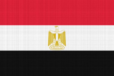 Arka planda Mısır bayrağı. Kavram kolajı.