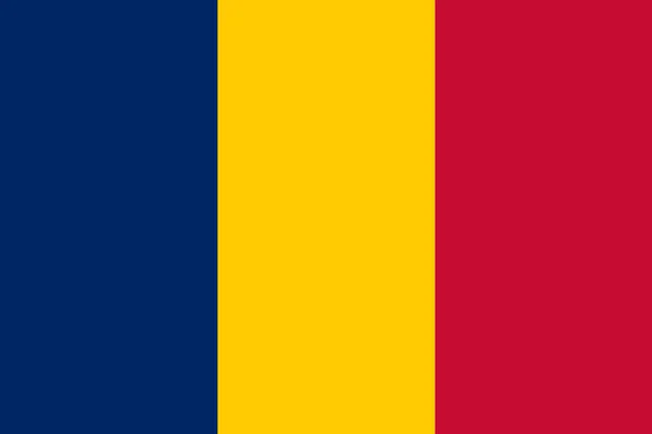 Σημαία Της Δημοκρατίας Του Τσαντ Τυπικές Αναλογίες Και Χρώματα Της — Φωτογραφία Αρχείου