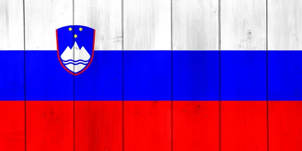 Slovenya Bayrağı Dokulu Bir Arka Planda Kavram Kolajı — Stok fotoğraf