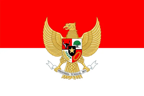 Endonezya Ulusal Bayrak Geçmişi Devlet Yetkilisi Endonezya Işareti — Stok fotoğraf