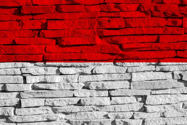 テクスチャの背景にインドネシアの旗 コンセプトコラージュ — ストック写真