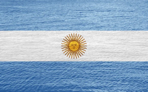 Прапор Аргентини Текстурованому Тлі Концепція Колажу — стокове фото