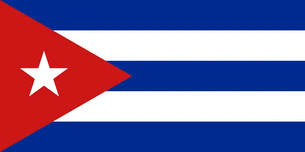 Національний Прапор Куби Кубинський Прапор Офіційні Кольори — стокове фото
