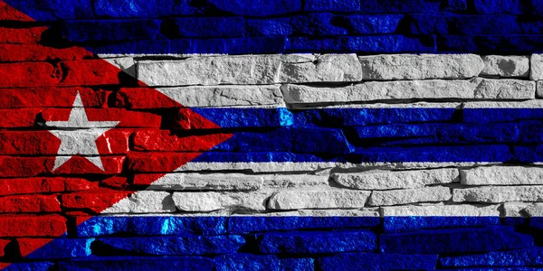 Прапор Куби Текстурованому Тлі Концепція Колажу — стокове фото
