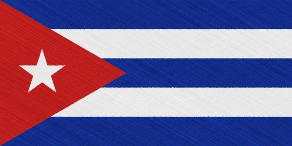 Флаг Кубы Текстурированном Фоне Концепция Коллажа — стоковое фото