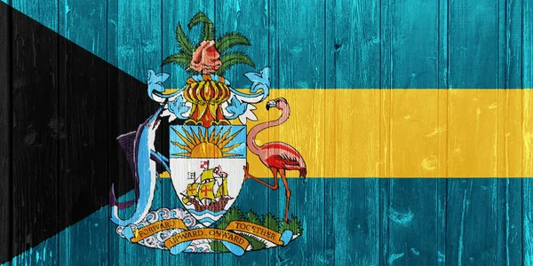 Bandiera Delle Bahamas Sfondo Strutturato Collage Concettuale — Foto Stock