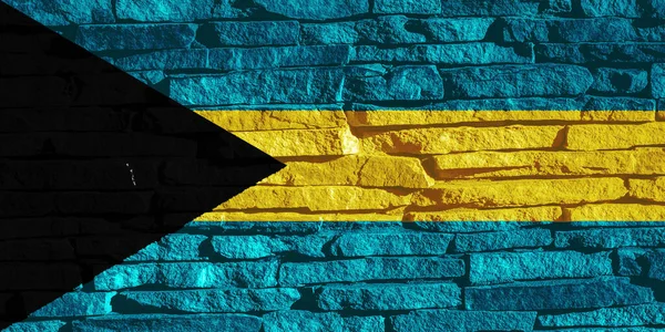 Bandiera Delle Bahamas Sfondo Strutturato Collage Concettuale — Foto Stock