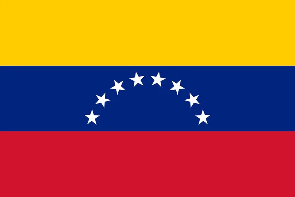 Die Offizielle Aktuelle Flagge Venezuelas Nationalflagge Venezuelas Illustration — Stockfoto
