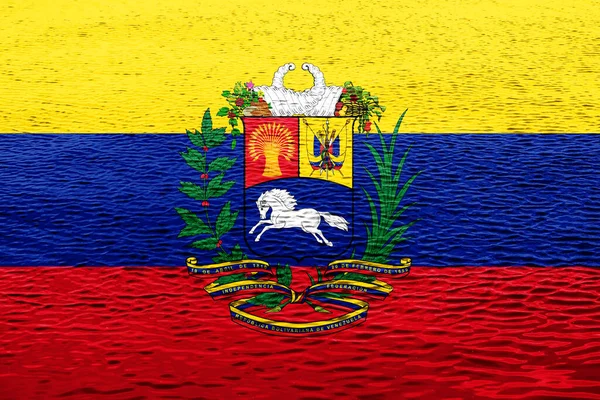 Bandeira Venezuela Sobre Fundo Texturizado Colagem Conceitos — Fotografia de Stock