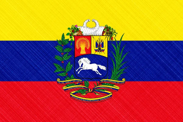 Bandeira Venezuela Sobre Fundo Texturizado Colagem Conceitos — Fotografia de Stock