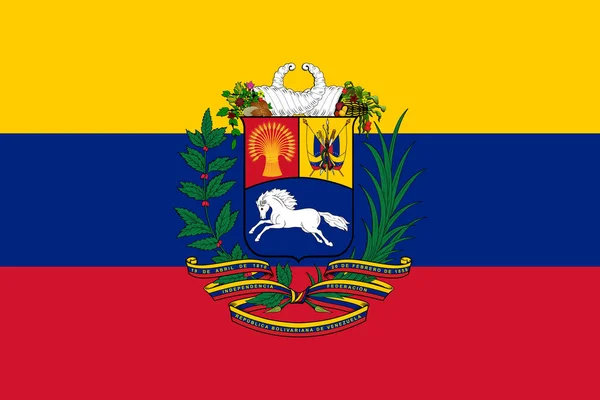 The official current flag of Venezuela. National flag of Venezuela. Illustration.