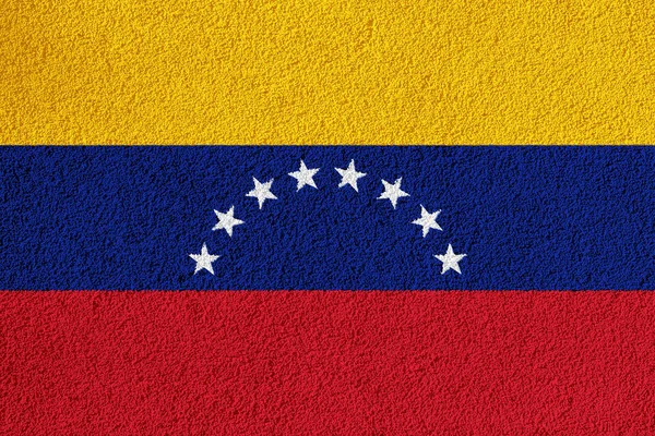 베네수엘라의 국기가 문자로 기록되어 있습니다 콜라주 — 스톡 사진